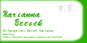 marianna becsek business card